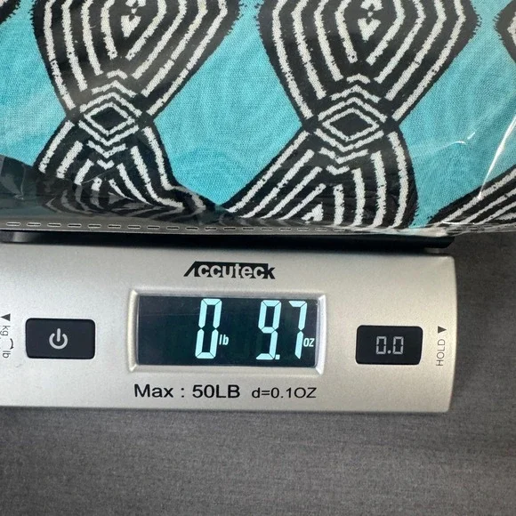 Democracy Kimono Cardigan Women XL Turquoise Black Diamond Pattern Fringe Boho - Picture 8 of 8